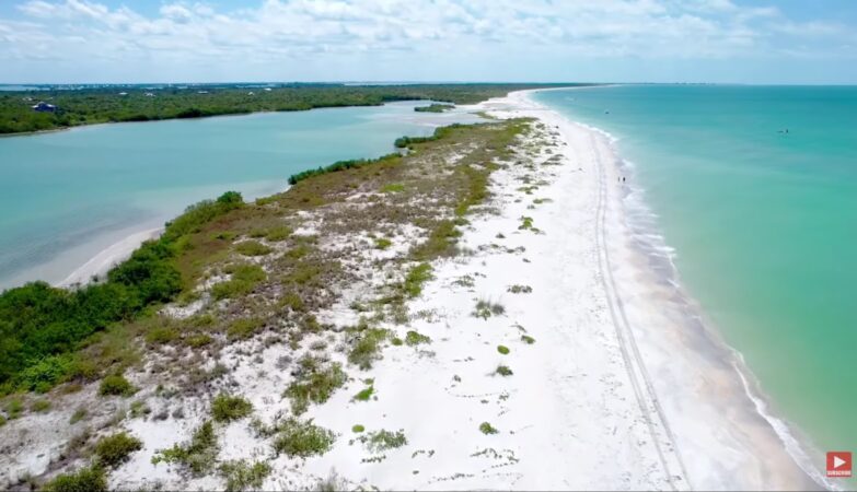 Cayo Costa State Park in Southwest Florida drone view